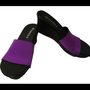 OneSole Black Cork Wedges